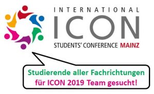 Studierende aller Fachrichtungen für ICON 2019 Team gesucht!